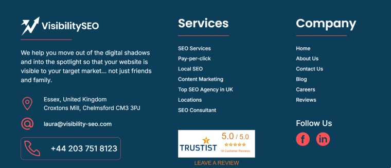 Footer Links