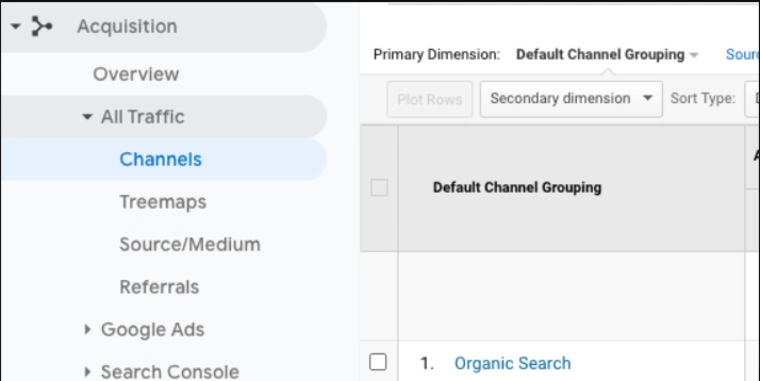 Google Analytics Step 1 Screenshot