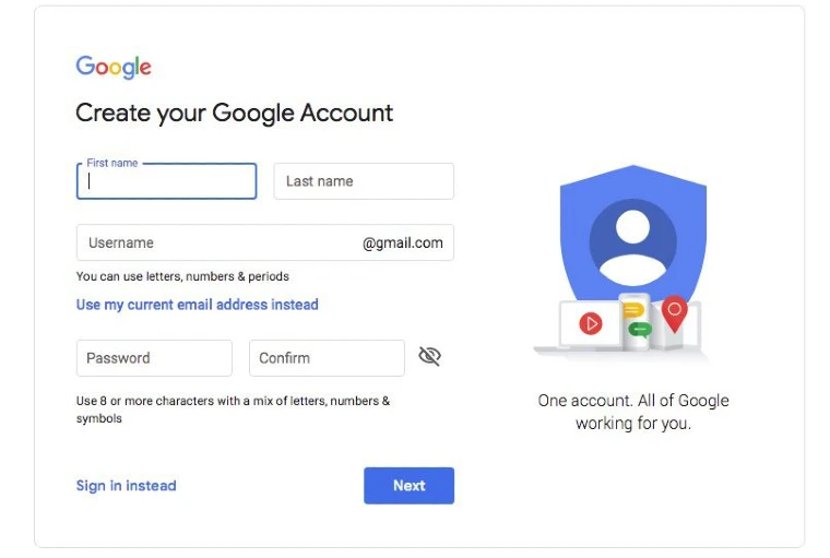 Setting Up a Google Account