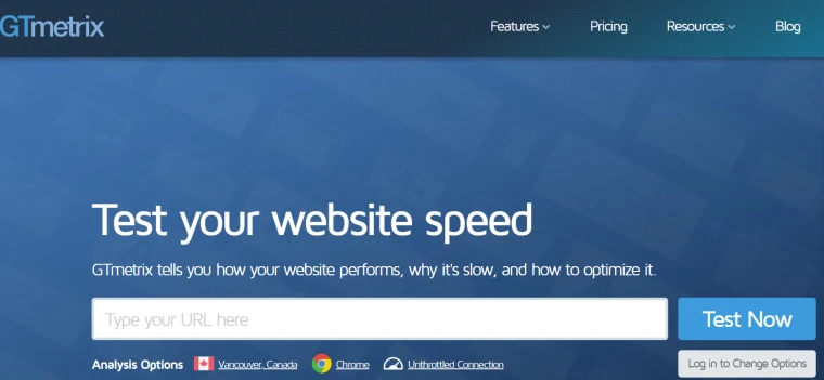 GTMetrix Screenshot