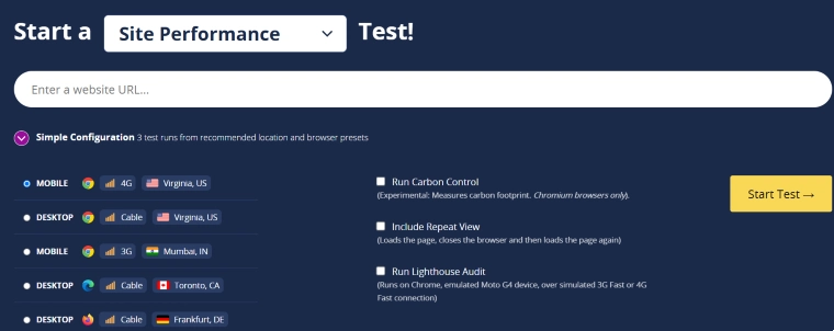 WebPageTest