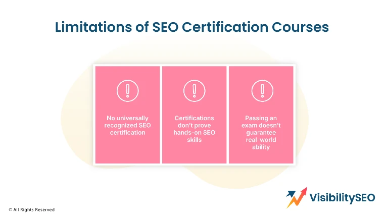 Limitations of SEO Certification Courses