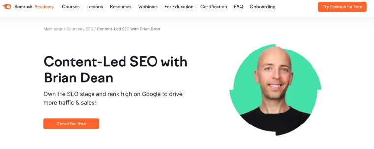 Content-Led SEO with Brian Dean (Semrush)