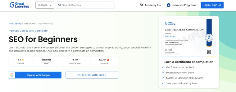 SEO for Beginners (Great Learning)