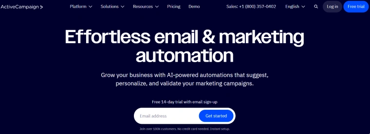 ActiveCampaign Screenshot