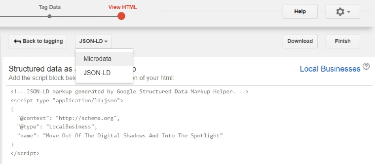 Generate the HTML