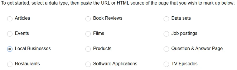 Select a Data Type