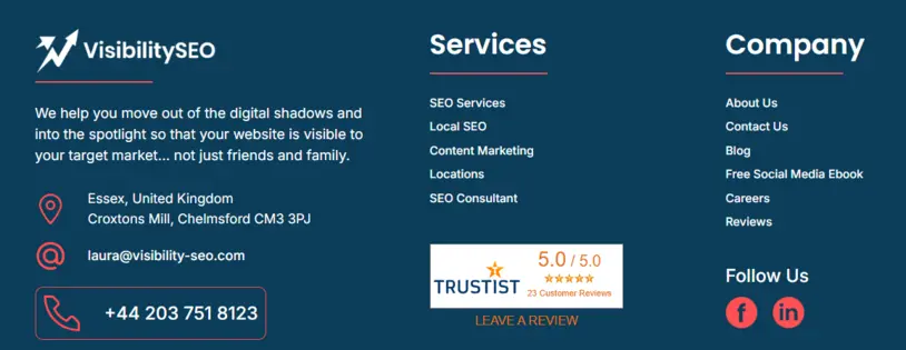 Add NAP Information to Your Website - Visibility SEO