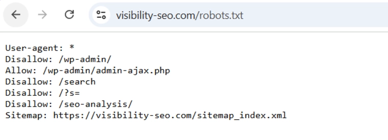  robots.txt File Screenshot