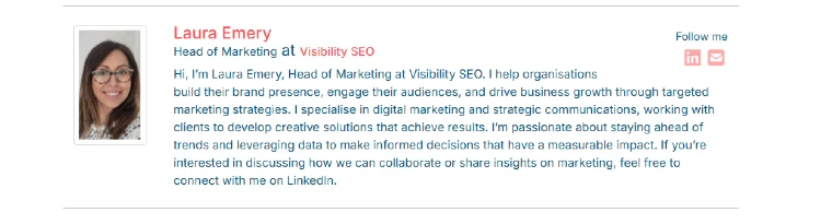Blog Autor Visibility SEO Screenshot