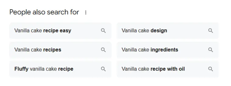 Google Related Searches Screenshot