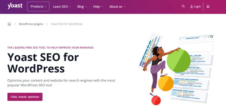 Yoast SEO Home Page Screenshot