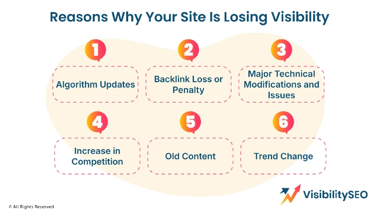 Reasons Why Your Site Is Losing Visibility