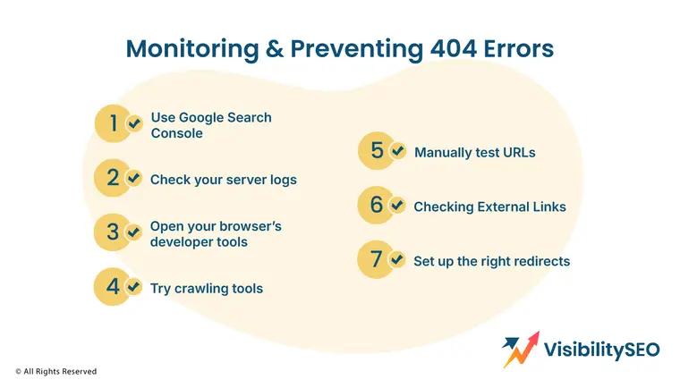 Monitoring & Preventing 404 Errors - Visibility SEO