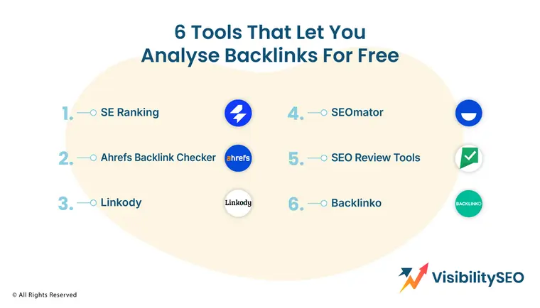 6 Tools That Let You Analyse Backlinks For Free - Visibility SEO
