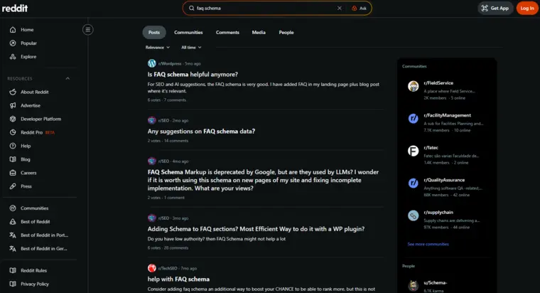Screenshot from Reddit