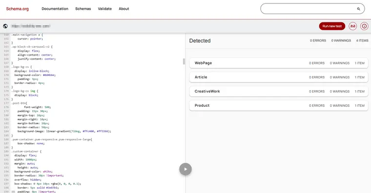 Screenshot from Rich Results Test by Google